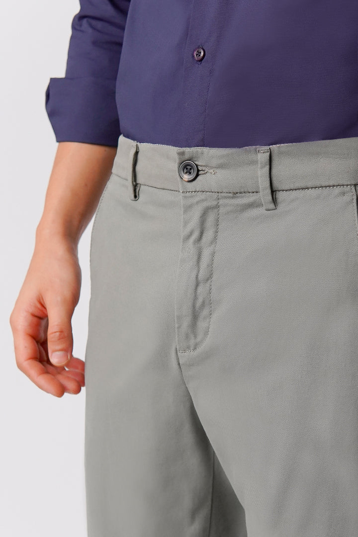 Straight Fit Chinos - Sage Green - Mendeez