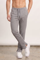 Split Hem Trousers - Grey-4-MENDEEZ