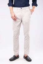 Slim Fit Chinos - Ash White - Mendeez