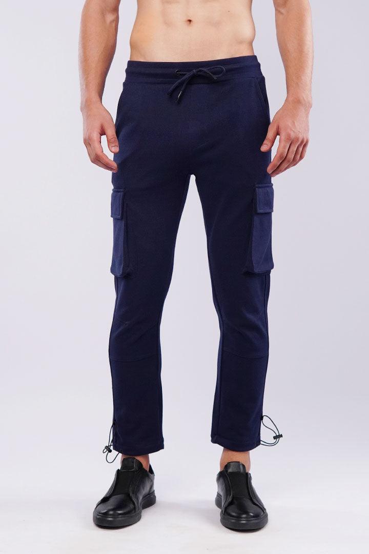 Terry Cargo Joggers - Navy Blue - Mendeez