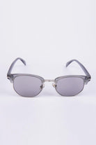 Half Rim Round Sunglasses - Grey - Mendeez