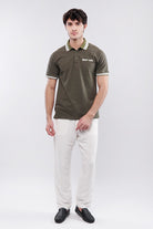 Texture Polo Shirt - Olive Green - Mendeez