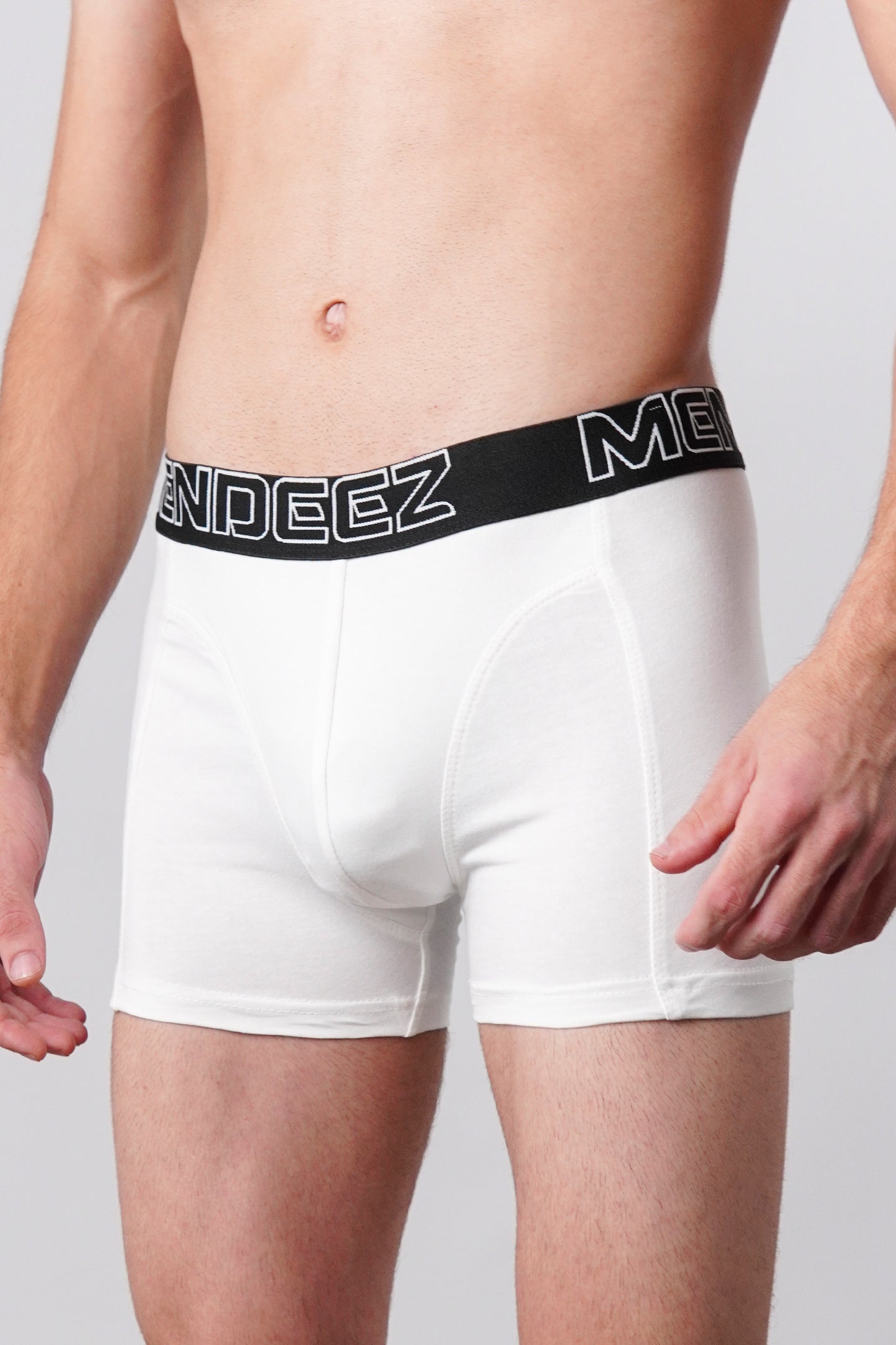 Boxer Briefs - Light Grey, Black & White Pack Of 3 - Mendeez