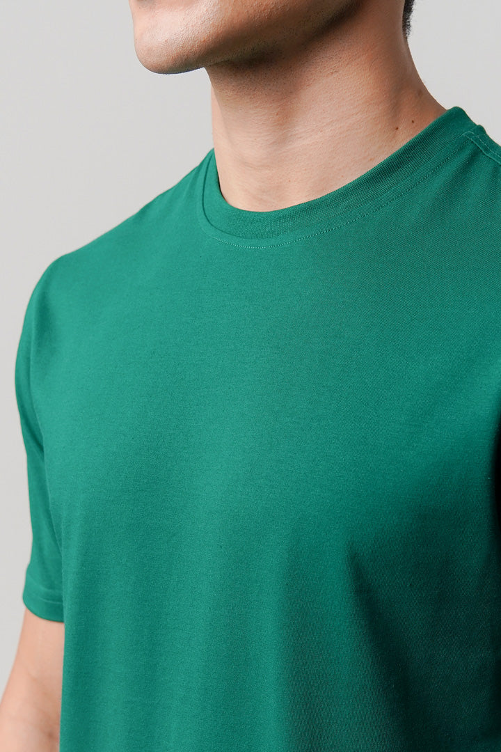 Regular Fit Crew Neck T-Shirt - Green - Mendeez