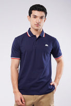 Tipping Collar Polo Shirt - Blue - Mendeez