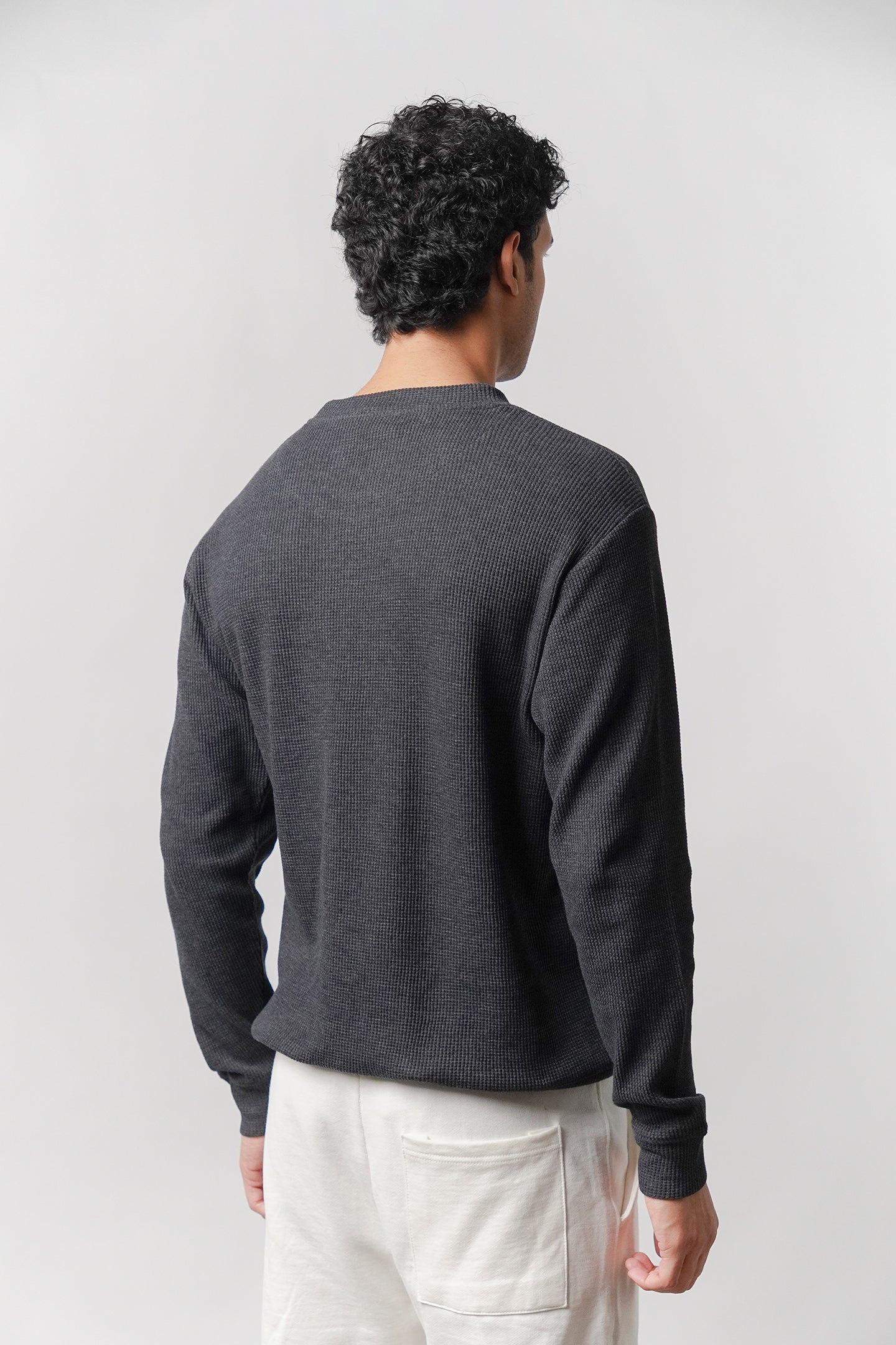 Mock Neck Sweatshirt - Charcoal Grey - Mendeez