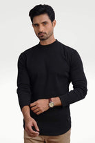 Sable Black Mock Neck Sweatshirt - Mendeez PK 