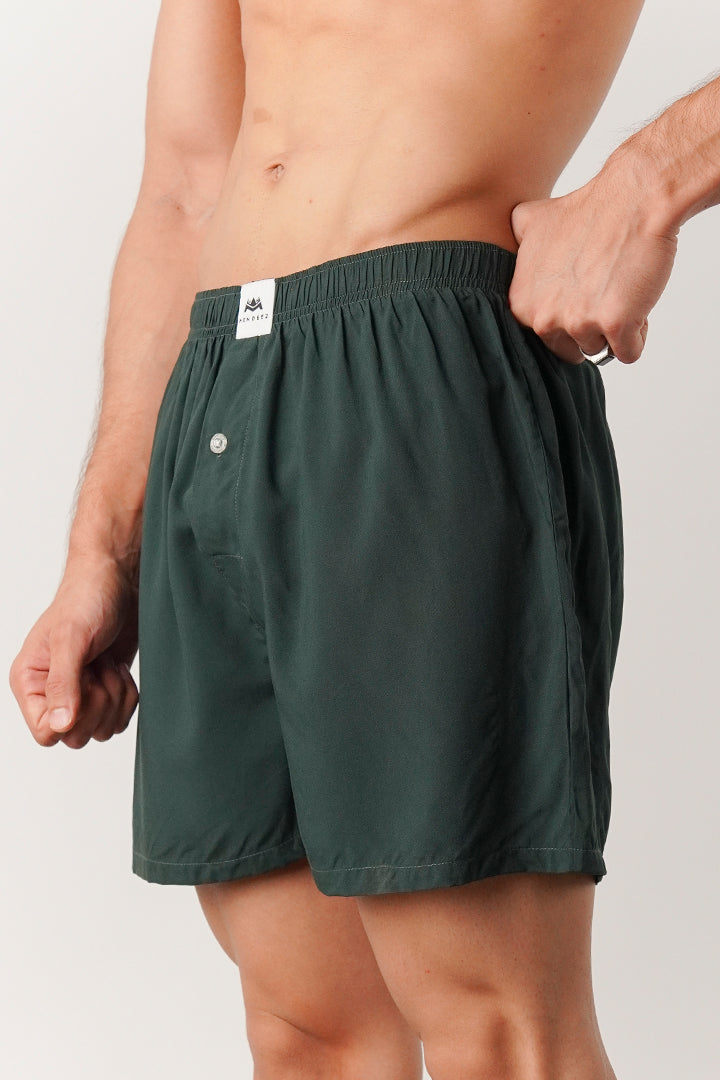Boxer Shorts - Forest Green - Mendeez