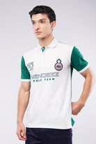 Sports Polo Shirt - White & Green - Mendeez