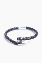 Brown Silver Nail Bracelet - Mendeez