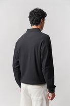 Quarter-Zip Sweatshirt - Black - Mendeez