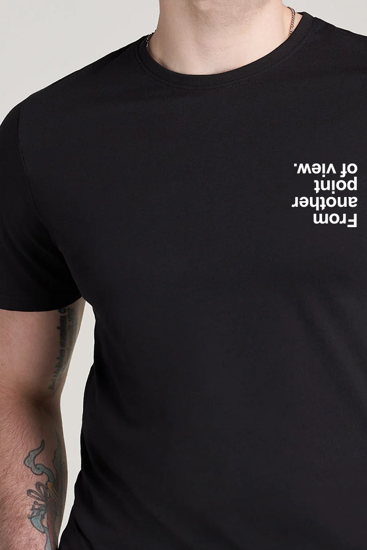 Printed Graphic Tee - Black - Mendeez