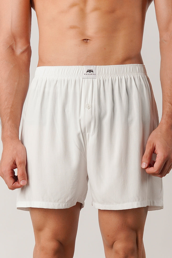 Boxer Shorts - White - Mendeez