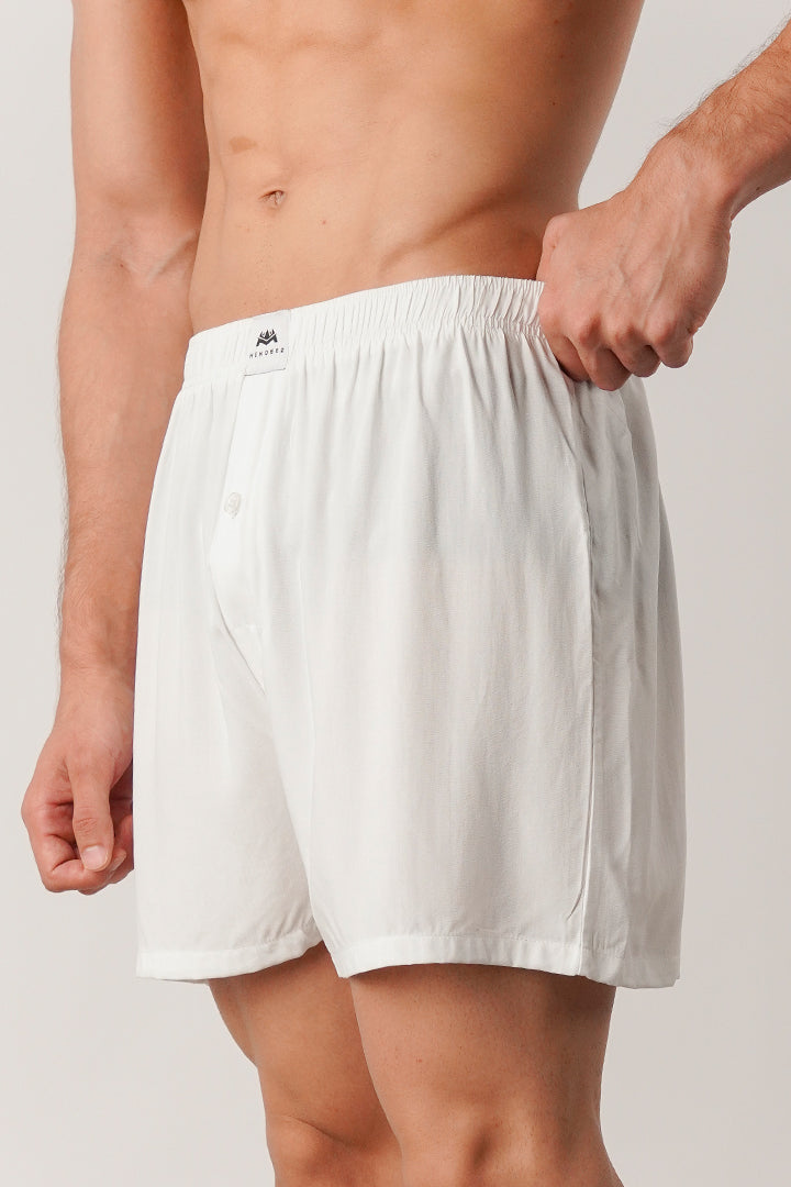 Boxer Shorts - White - Mendeez