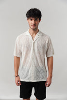 Knitted Cuban Shirt - Off-White - Mendeez