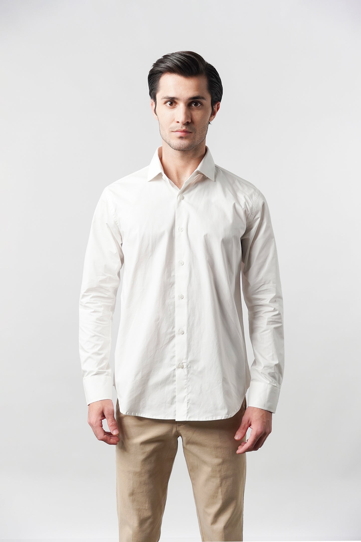 Plain Shirt - White - Mendeez