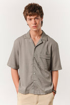 Box Fit Cuban Shirt - Moss Green - Mendeez
