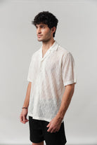 Knitted Cuban Shirt - Off-White - Mendeez