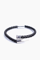 Black Silver Nail Bracelet - Mendeez