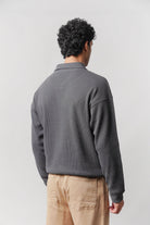 Quarter-Zip Sweatshirt - grey - Mendeez