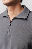 Quarter-Zip Sweatshirt - grey - Mendeez