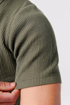 Johnny Collar Knit Polo Shirt - Sage Green - Mendeez