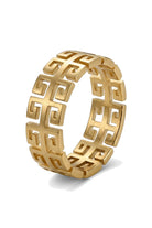 Cutout Greek Fret Ring - Gold-12-MENDEEZ