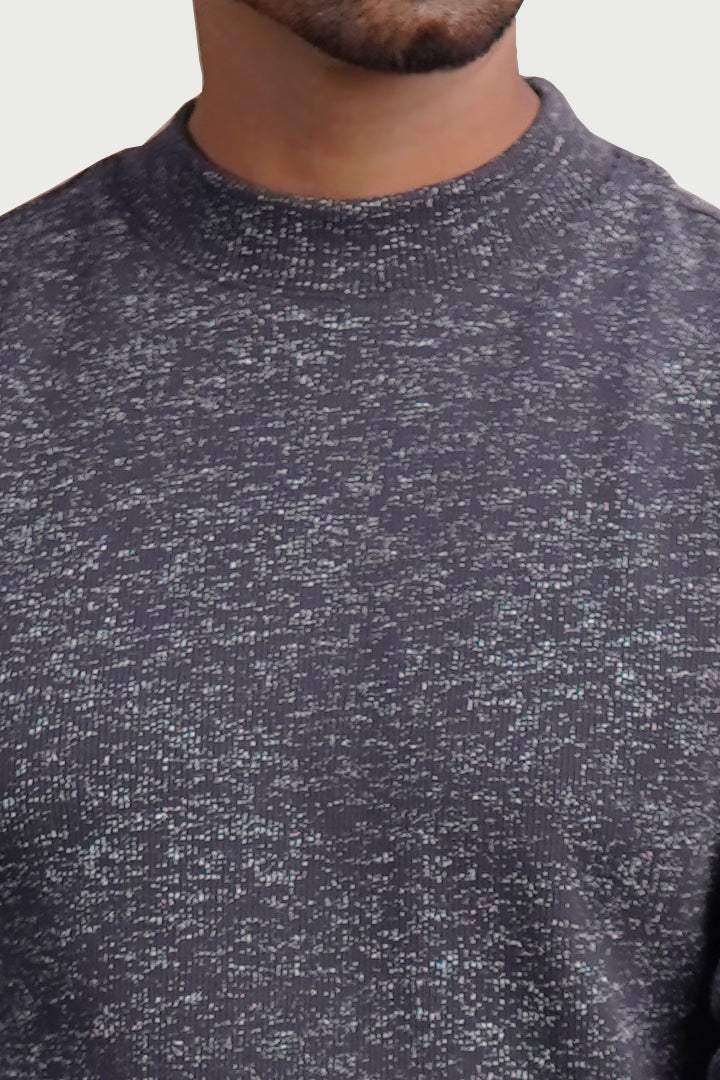 Charcoal Cascade Mock Neck Sweatshirt - Mendeez PK 