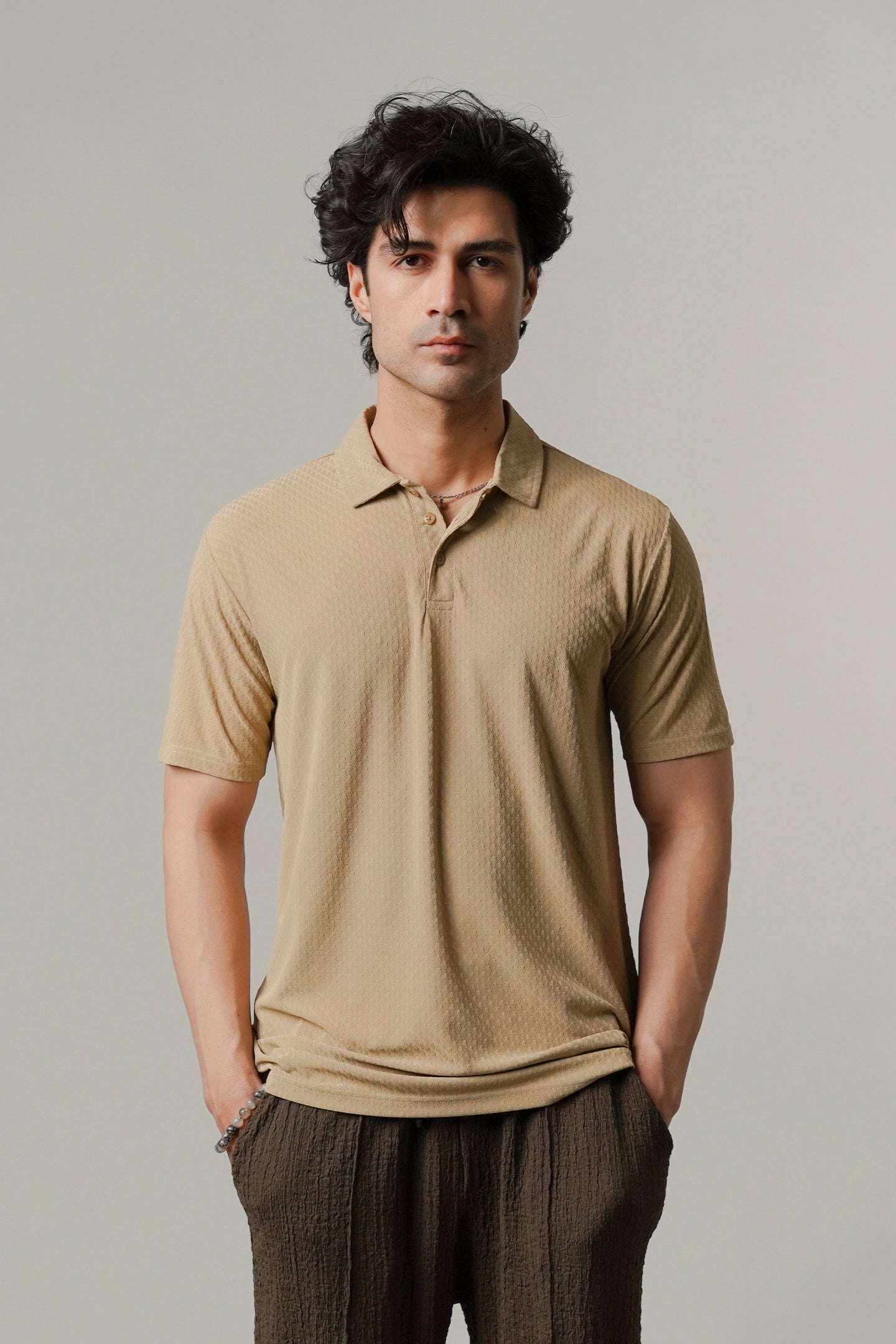 Sports Polo - Beige - Mendeez