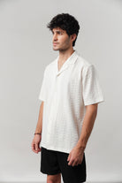 Knitted Cuban Shirt - White - Mendeez