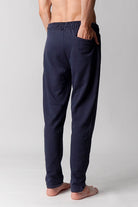 Straight Terry Jogger Pants - Navy Blue - Mendeez