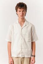 Box Fit Cuban Shirt - Cream - Mendeez