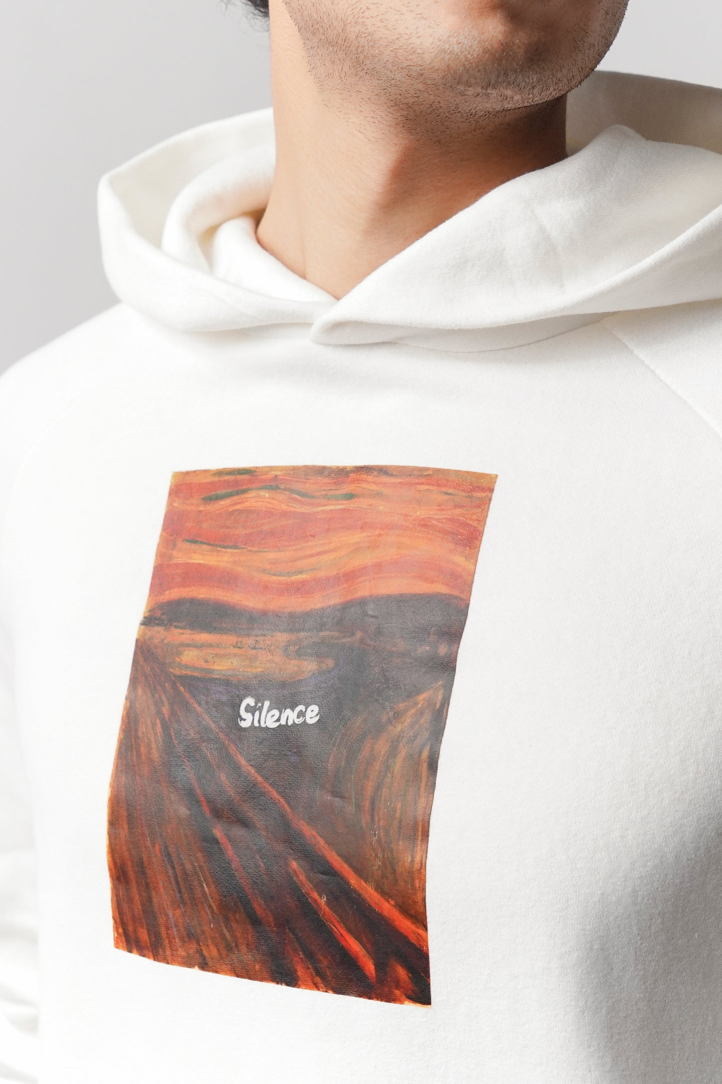 Pullover Graphic Hoodie - White - Mendeez