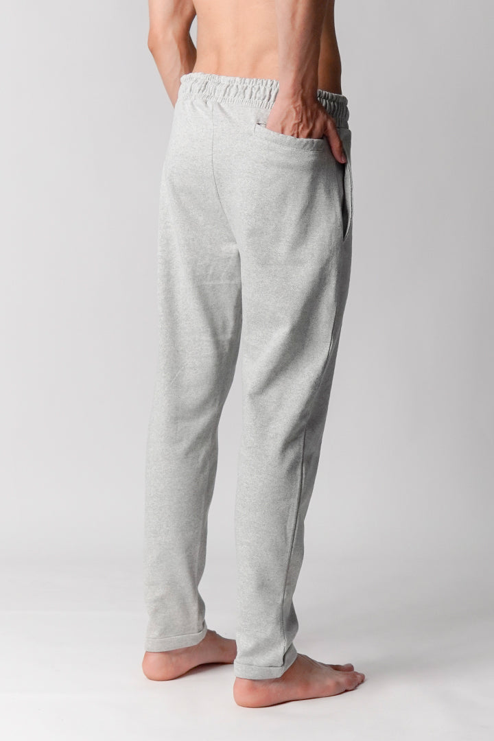 Straight Terry Jogger Pants - Heather Grey - Mendeez