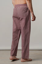 Check Woven Pajamas - Maroon - FA - Mendeez