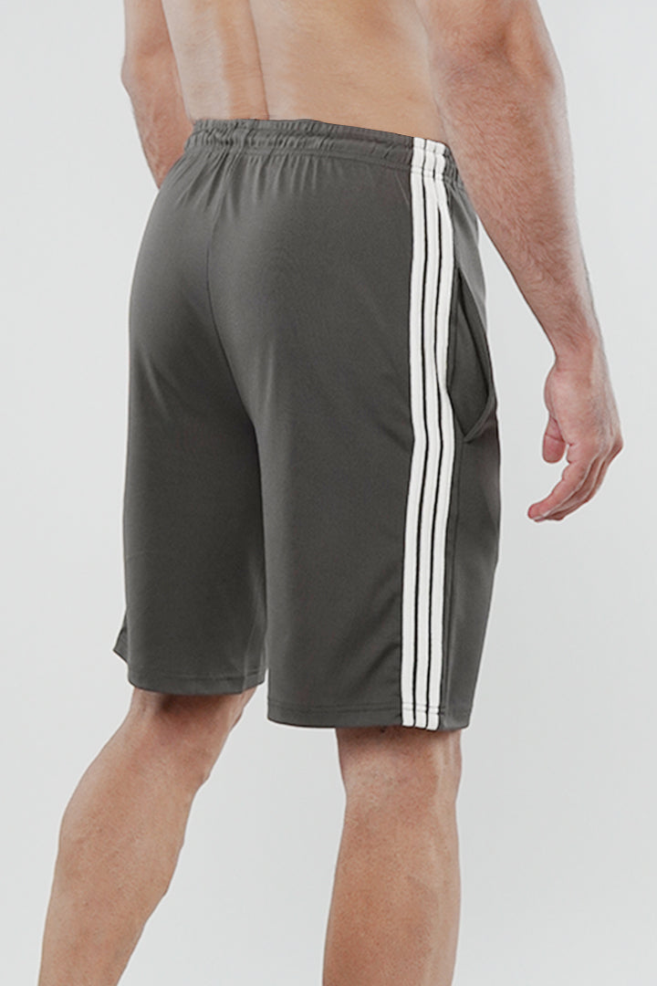 Striped Shorts - Grey - Mendeez