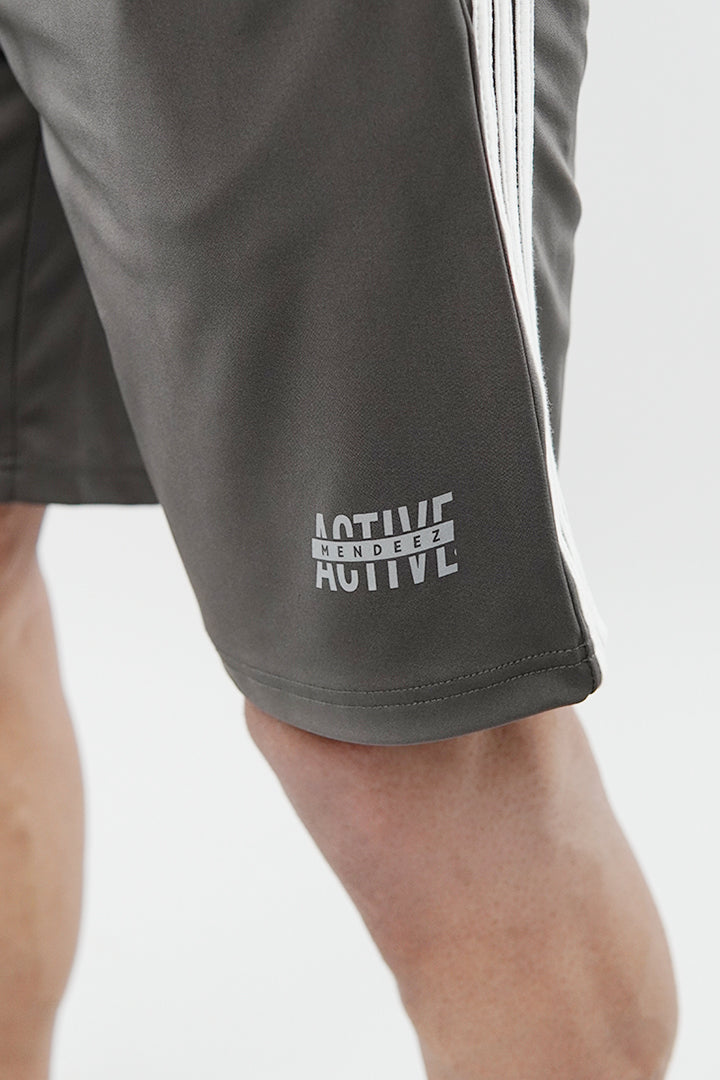 Striped Shorts - Grey - Mendeez