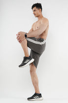 Striped Shorts - Grey - Mendeez