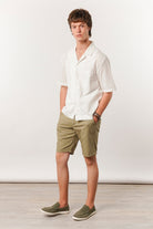 Box Fit Cuban Shirt - Off White - Mendeez