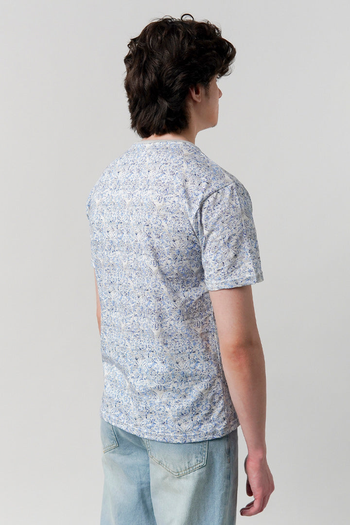 Printed T-Shirt - Blue - Mendeez