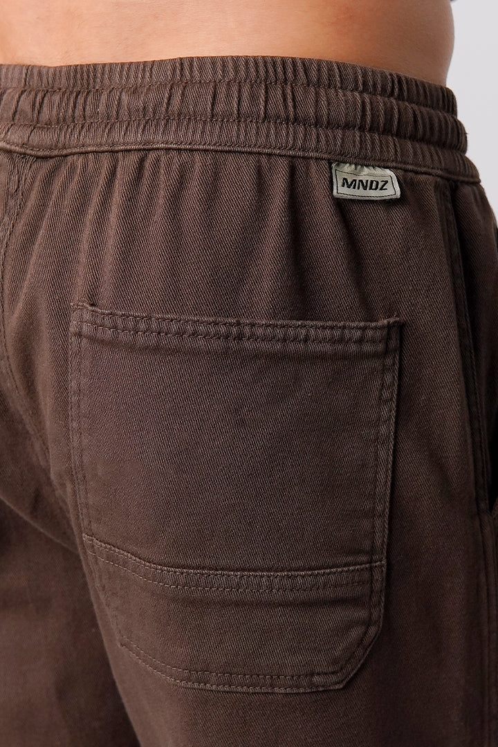 Straight Jogger Pants - Brown - Mendeez