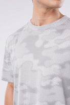 Oversized Camouflage T-Shirt - Grey - Mendeez