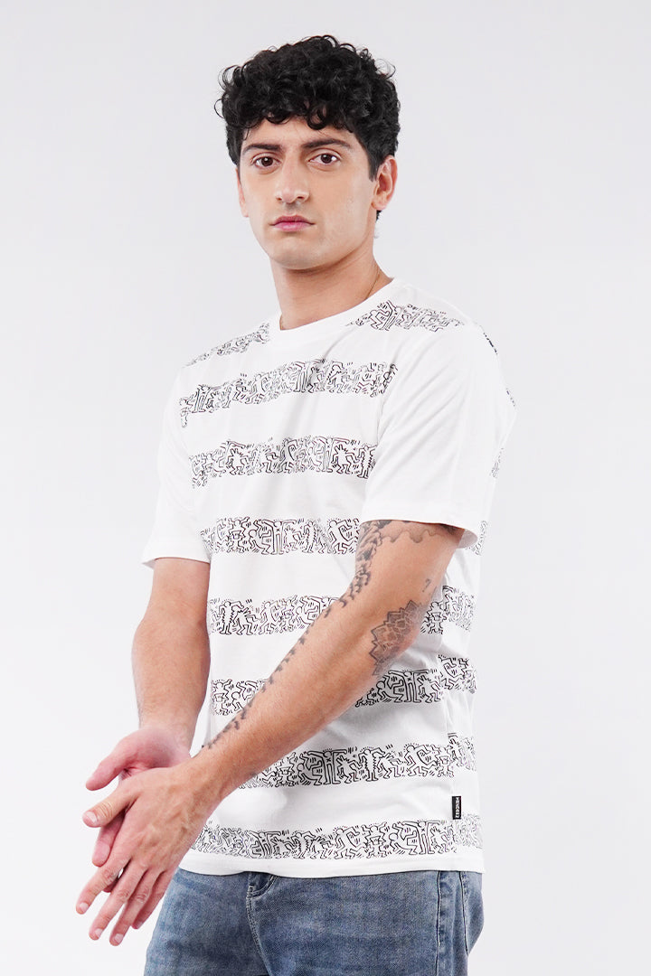 Printed T-Shirt - White - Mendeez