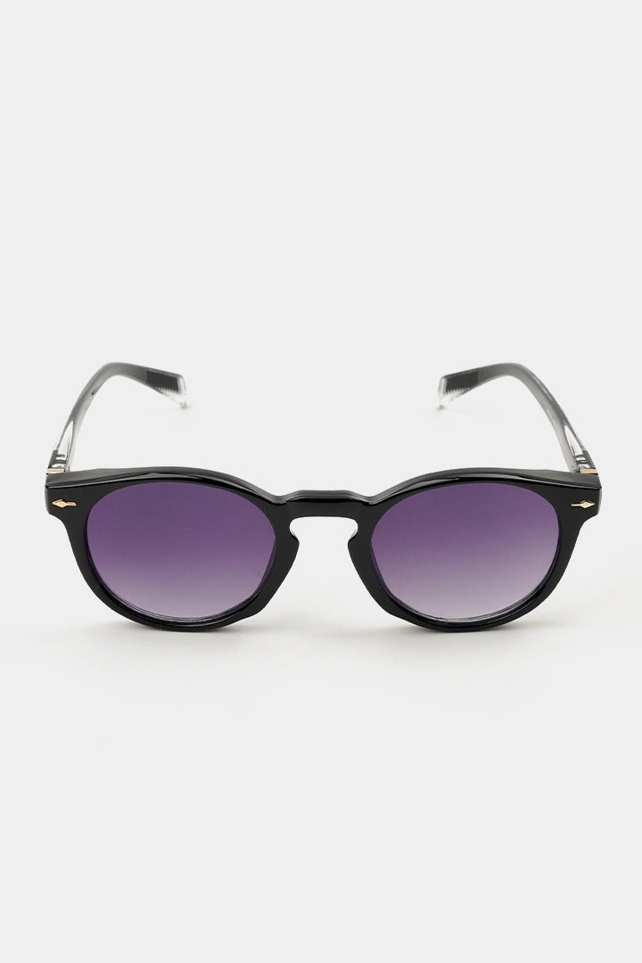 Round Sunglasses - Black - Mendeez