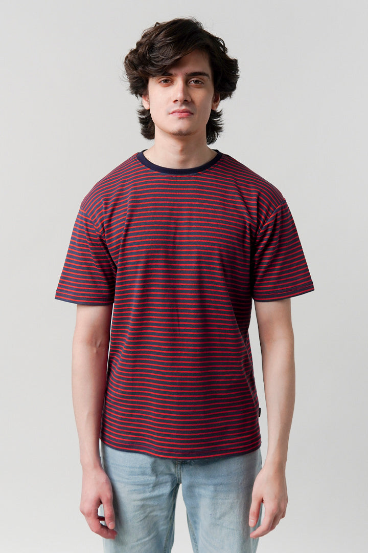 Striped T-Shirt - Blue - Mendeez