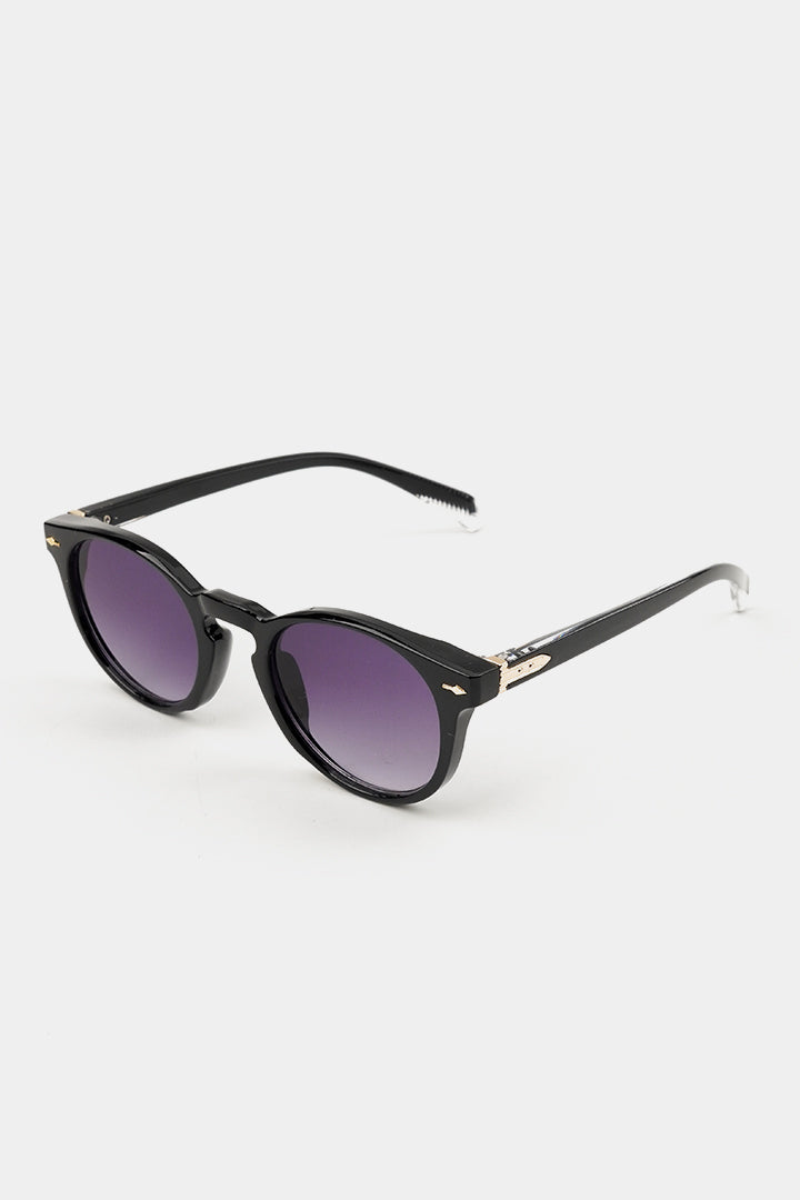 Round Sunglasses - Black - Mendeez