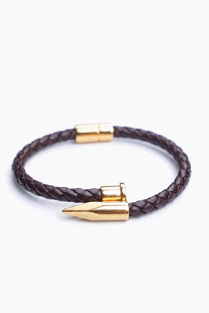 Brown Gold Nail Bracelet-16-MENDEEZ
