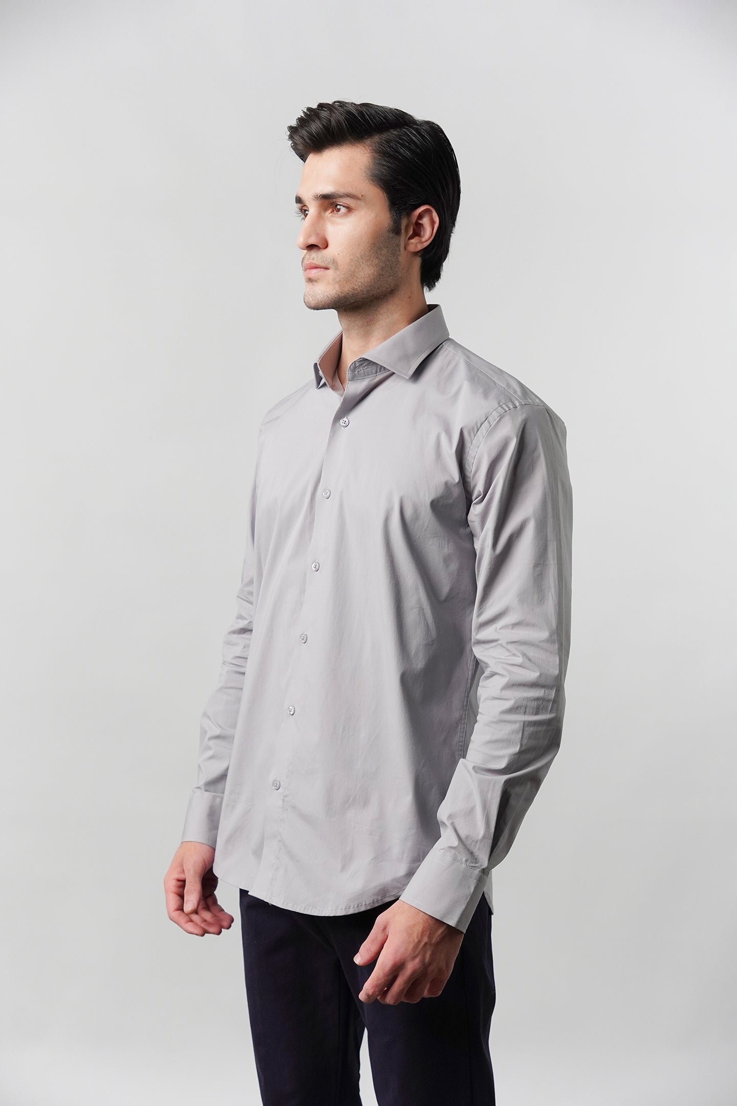 Plain Shirt - Grey - Mendeez