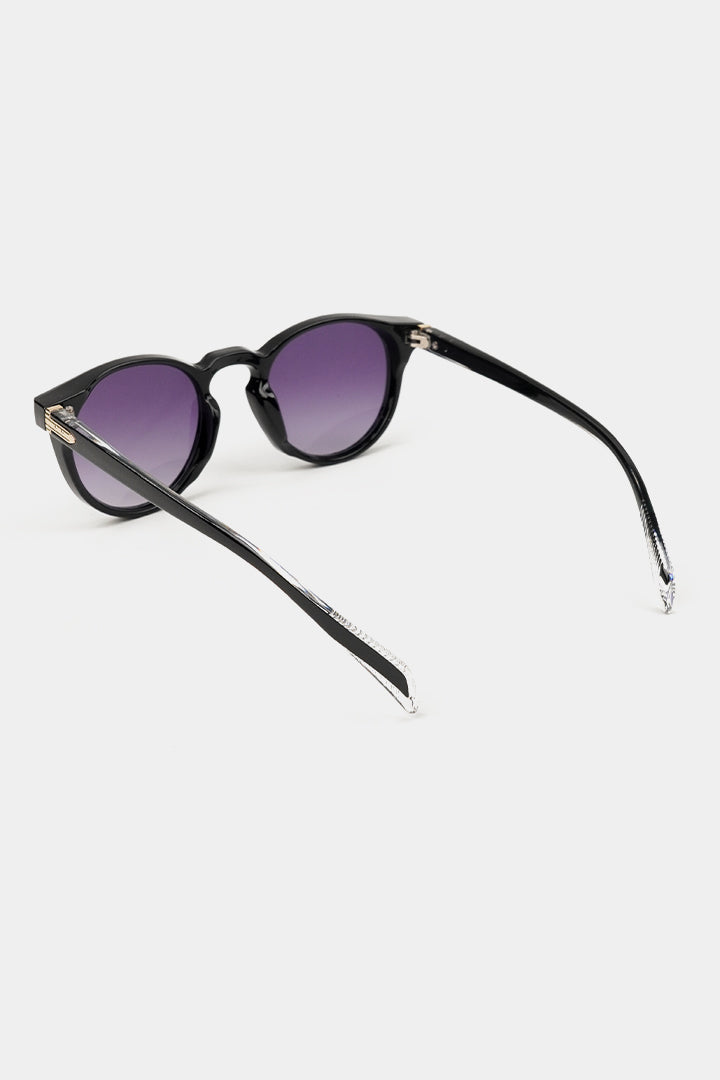 Round Sunglasses - Black - Mendeez