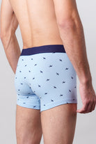 Dog Printed Boxer Trunks - Sky Blue - Mendeez